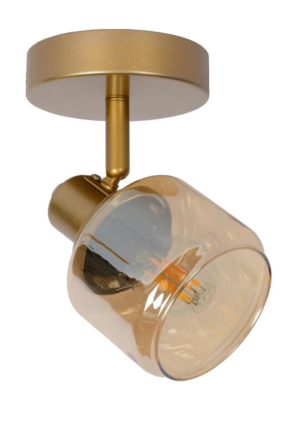 Lucide BJORN - Ceiling spotlight - 1xE14 - Matt Gold / Brass - turned off